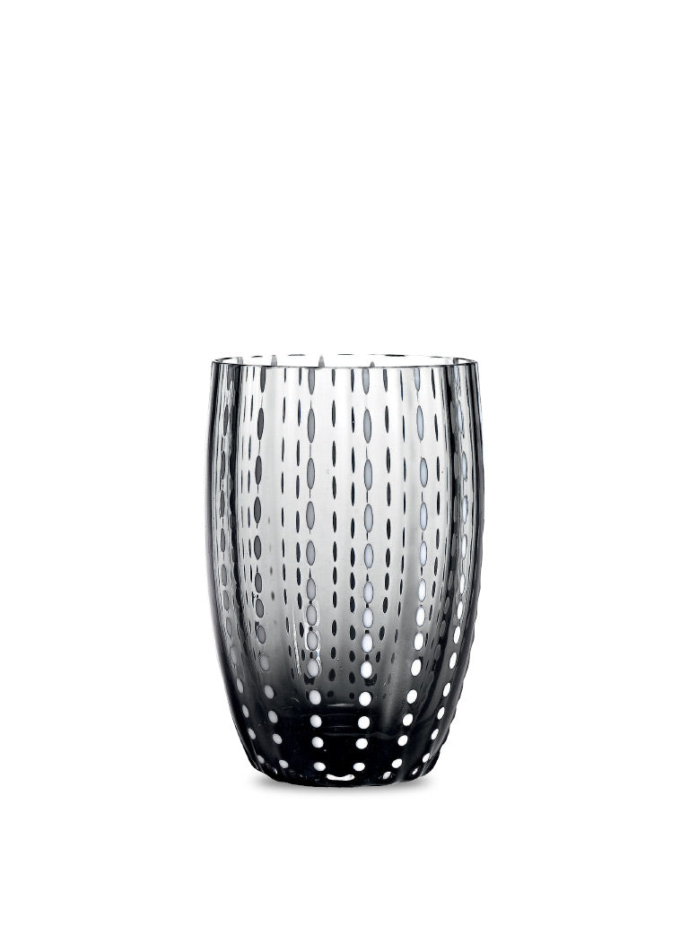 Perle Glass Tumbler Grey (set of 2)