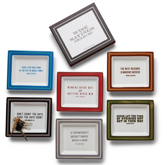Wise Sayings Gentlemen's Desk Tray - Porcelain