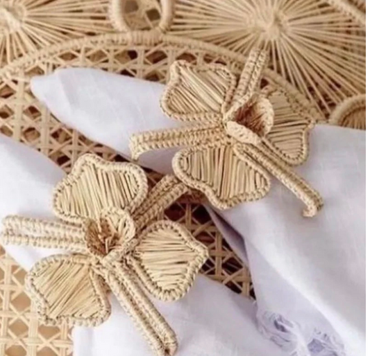 Handmade Napkin Holder in Natural - Set of 2
