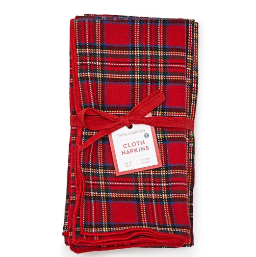 Plaid napkins (set of 4)