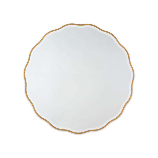 Candice mirror 42x42 brass scalloped Regina Andrew