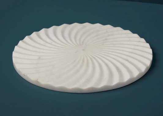 Spiral White Marble Board