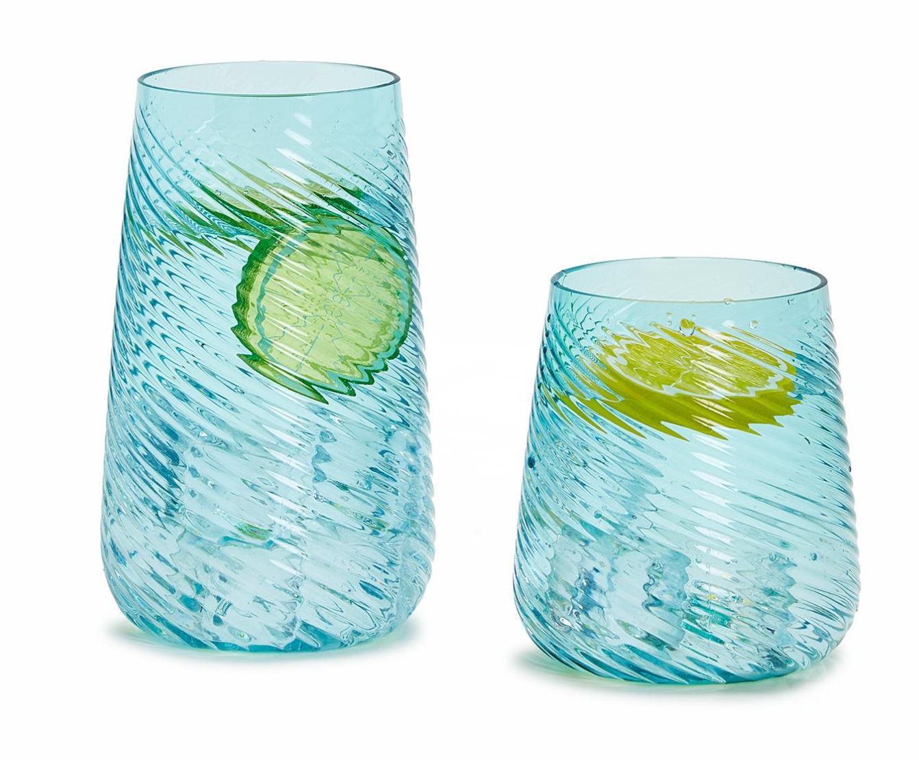 Spiricle Aqua  Incl 3 Styles Tumbler, Highball and Wine (17 oz., 22.5 oz., 13.5 dishwasher safe) - Plastic