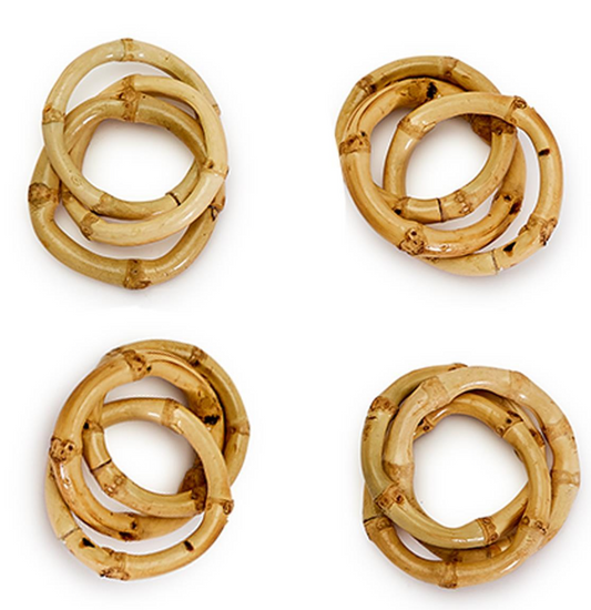 S/4 Bamboo Napkin Rings