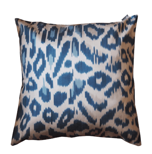 Ikat pillows--silk and velvet cobinations